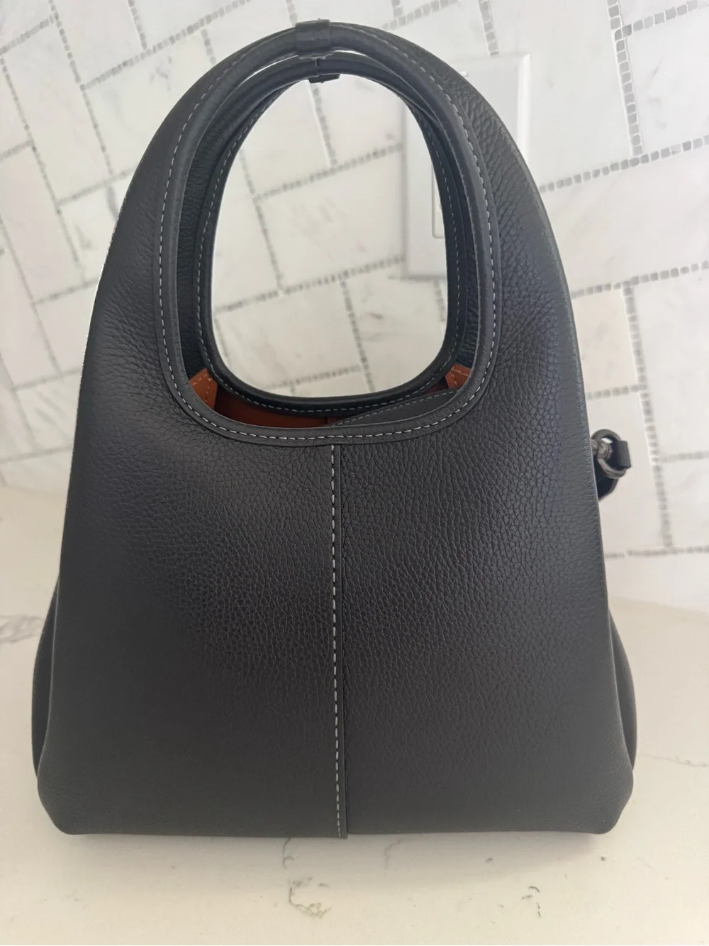 Coach Lana 23 Black on black Pebbled Leather Bag - Picture 5 of 12